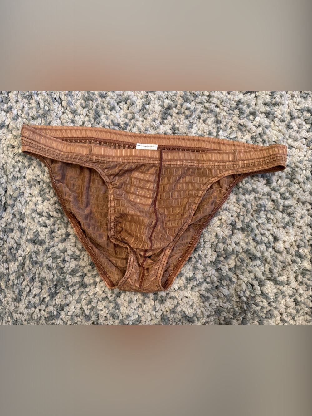 Textured Brown Bikini Bottom - Picture 1 of 5